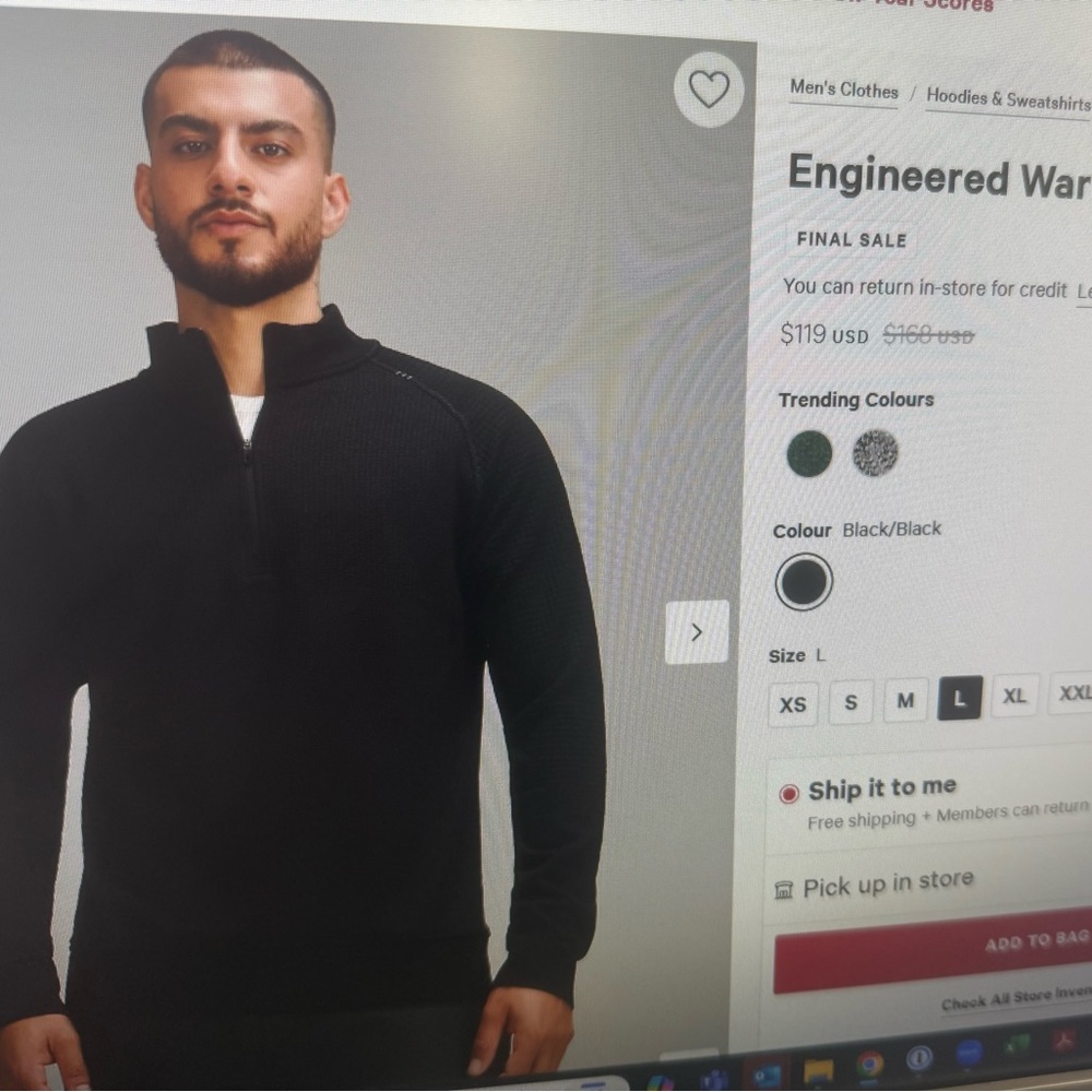 Lululemon Engineered Warmth Half-Zip